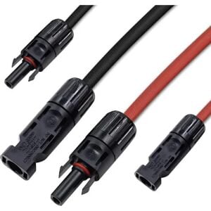 OBUS Solar Kablo 6 Mm Kırmızı-Siyah 10+10 Toplam 20 Metre- 2 Set Mc4 Konnektörlü