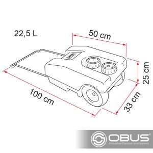 Obus Karavan Fiamma 23 Litre Mavi Temiz Su Deposu